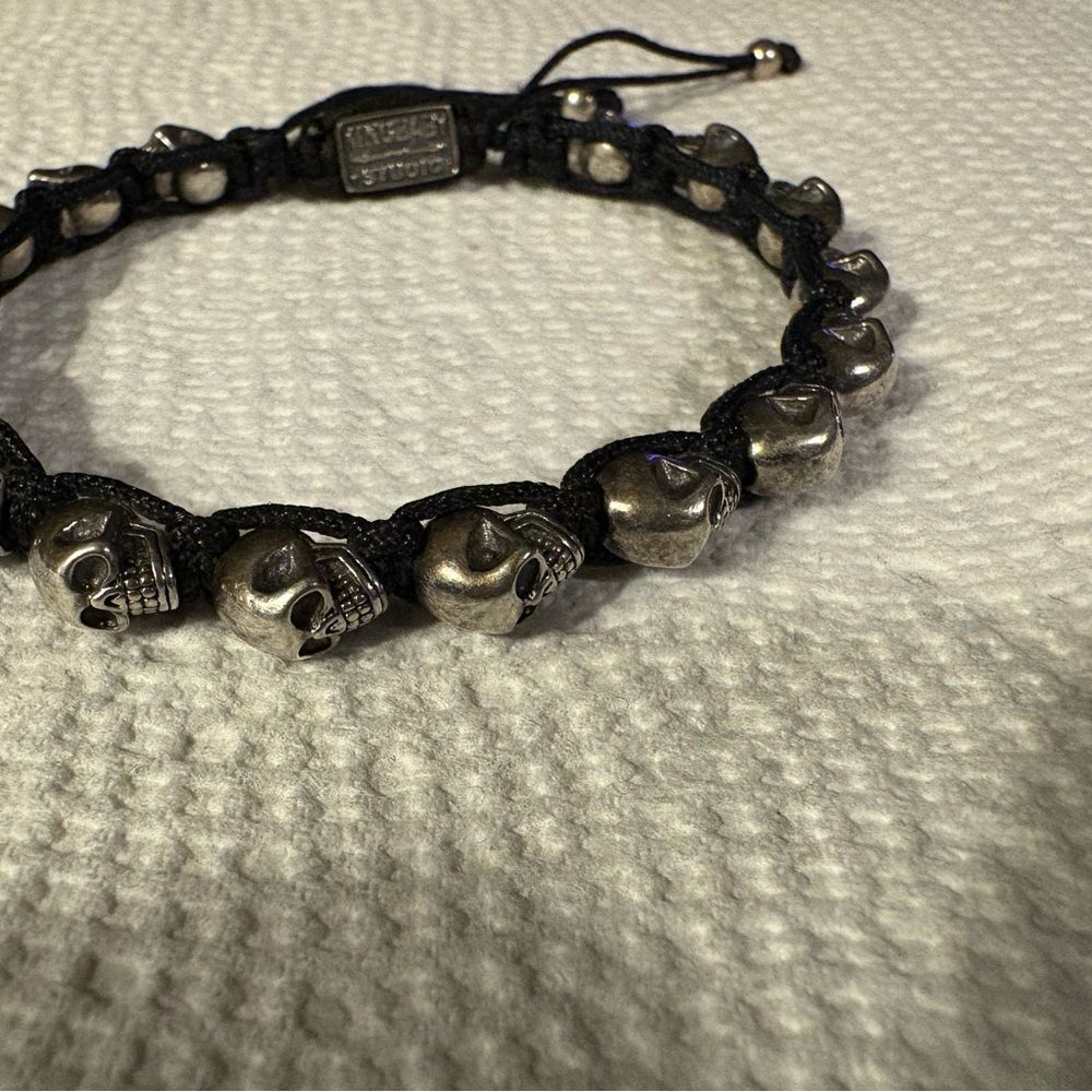 King Baby Studio Black And Silver Skull Bracelet 135$